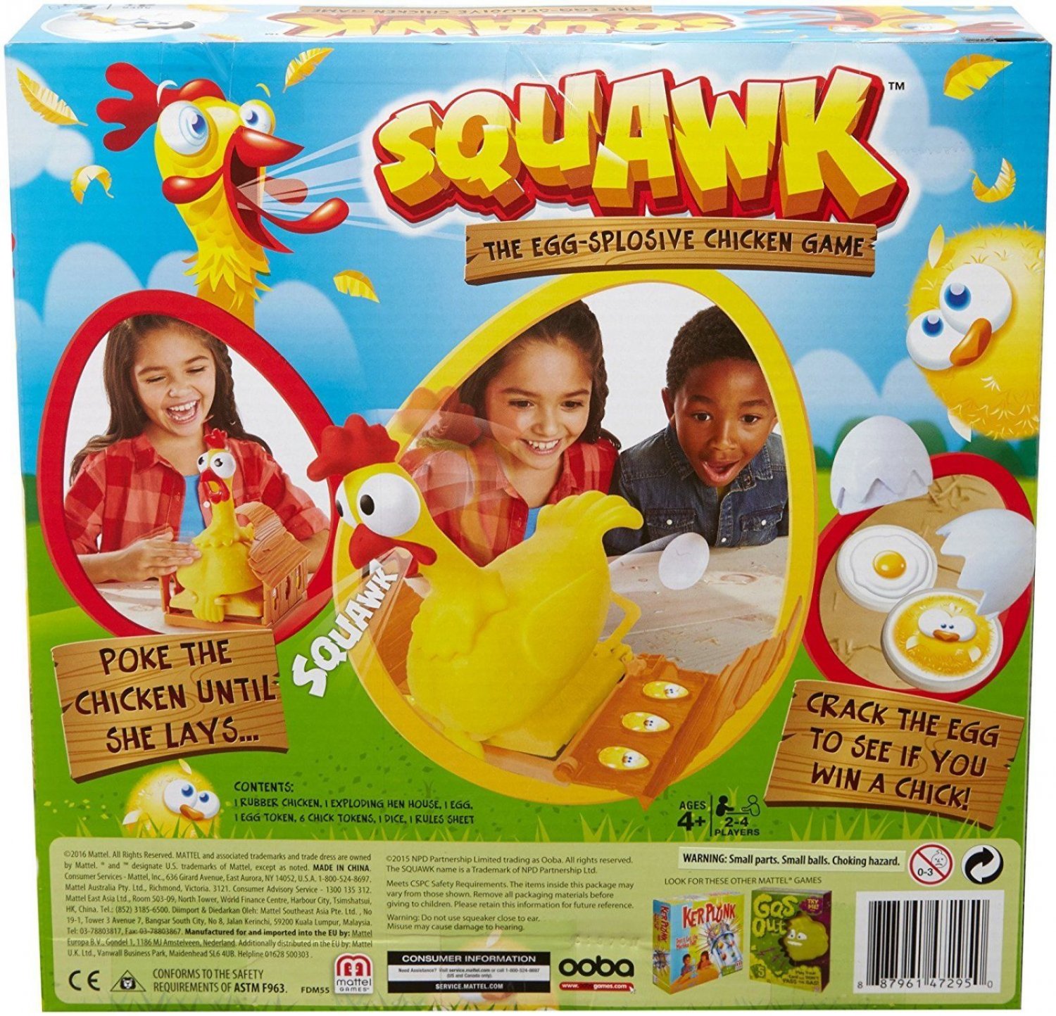 Squawk Game Chicken Light Hearted Kids Love Crack Open Egg Board Game New