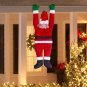 Outdoor Santa Hanging Gutter Decor Christmas Decoration Holiday Home Red New