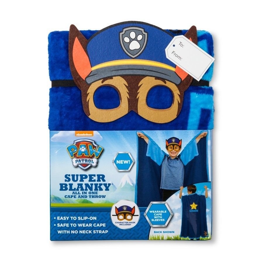 Paw Patrol Chase Super Blanky Bed Blankets 40"x50" Throw Kids Soft Warm Xmas Hot