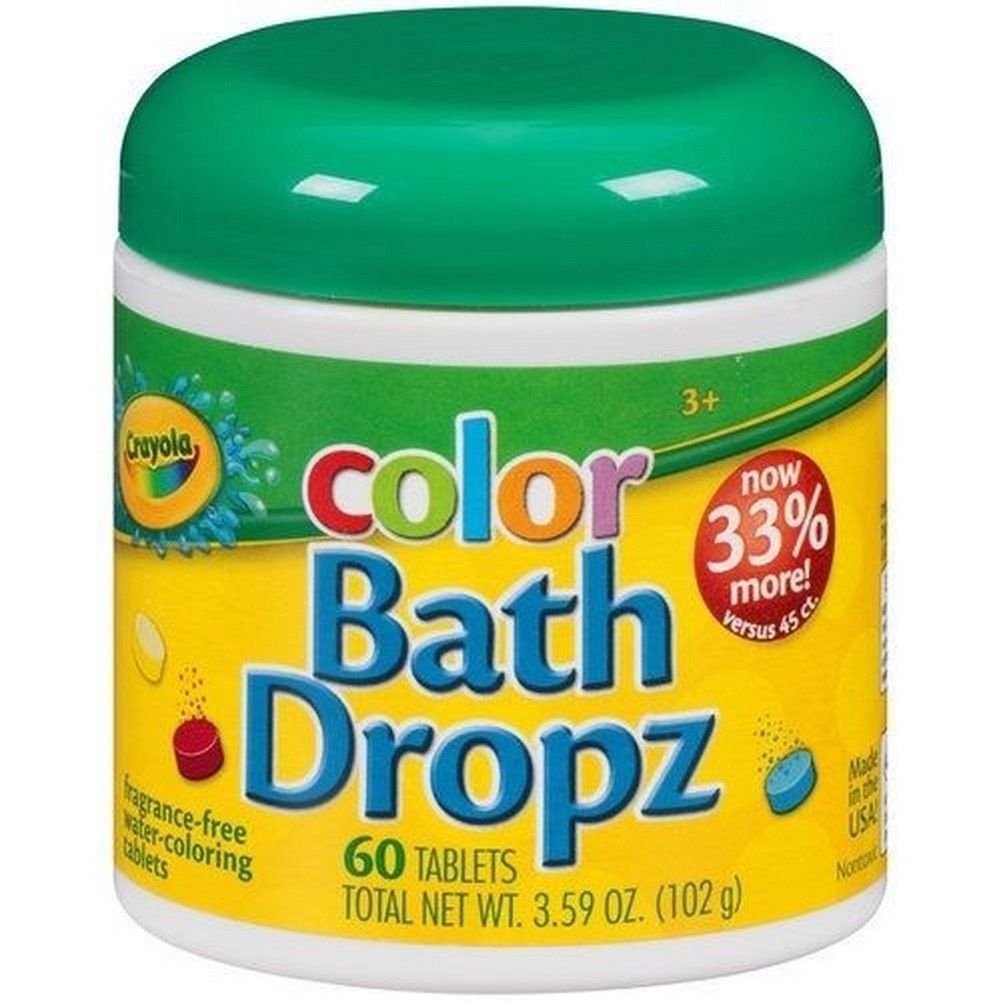 Crayola Color Bath Dropz 60 Tablets Colored Rainbow Water ...