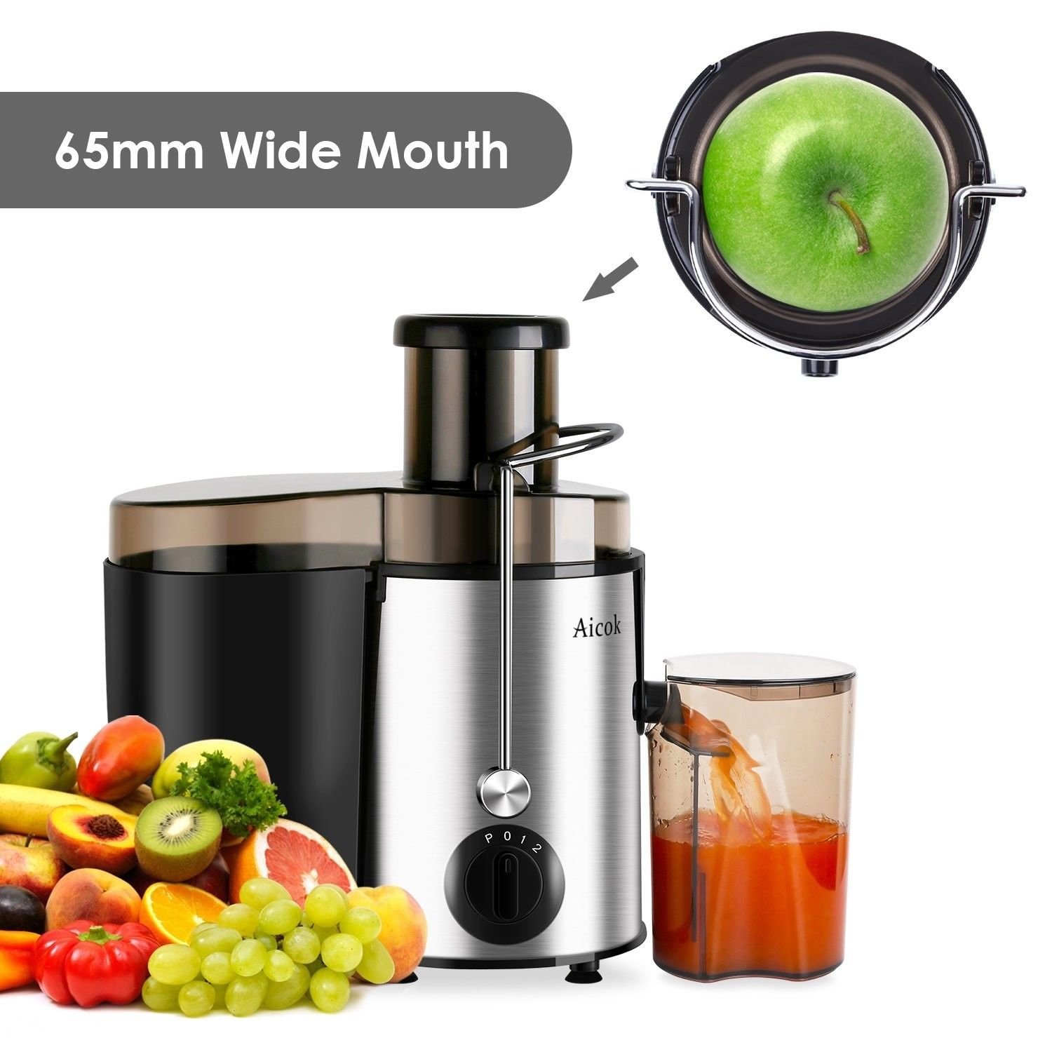 Juice Extractor BPA Free Premium Grade Stainless Steel Dual Speed ...