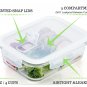 Meal Prep Glass Containers 3 Compartment 3 Pack) Food Storage Kitchen Reusable