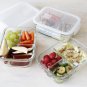 Meal Prep Glass Containers 3 Compartment 3 Pack) Food Storage Kitchen Reusable