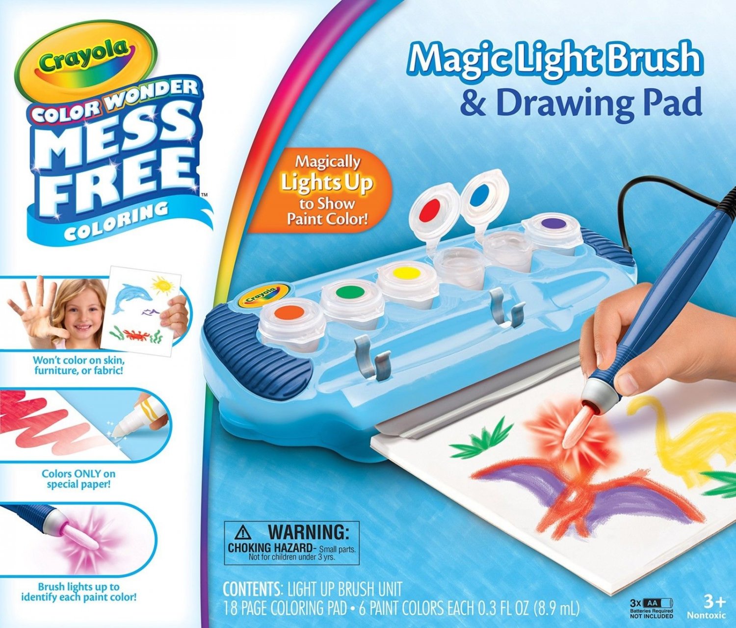 Crayola Color Wonder Magic Light Brush Drawing Pad Mess Free Coloring
