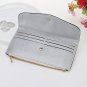 Women Slim Wallet Large Luxury Purple Genuine Leather Purse Clutch Card Holder