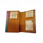Genuine leather money card organizer Large Womens Luxury Coin Purse Hand Painted