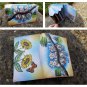 Genuine leather money card organizer Large Womens Luxury Coin Purse Hand Painted