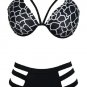 Plus Size Bikini Set Swimwear High Waist Cut Out Bathing Suits US 10-12 / Tag XL
