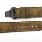 24mm Vintage Assolutamente Calf Leather Watch Band Black PVD Steel