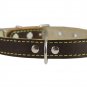 Real Leather Dog Collar 11"-15" Neck Size, 3/4" Wide, Medium Breeds