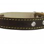 Real Leather Dog Collar 11"-15" Neck Size, 3/4" Wide, Medium Breeds