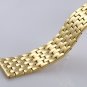 17mm Stunning Gold Metal High-End Watch Bracelets Replacement Solid Stainless St