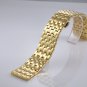17mm Stunning Gold Metal High-End Watch Bracelets Replacement Solid Stainless St