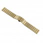 17mm Stunning Gold Metal High-End Watch Bracelets Replacement Solid Stainless St