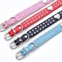 Smoosky Pet Genuine Leather Adjustable Rhinestones Heart Dog Chain Traction Dog