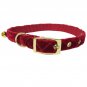 Bow Arrow Pet Holiday Dog Collar, Quilted Red Velvet Dog Collar with Bells, Sm