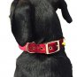 Bow Arrow Pet Holiday Dog Collar, Quilted Red Velvet Dog Collar with Bells, Sm