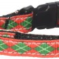 Mirage Pet Products Christmas Argyle Nylon Ribbon Collar, Small