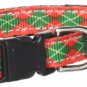 Mirage Pet Products Christmas Argyle Nylon Ribbon Collar, Small