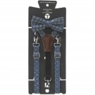 Genevieve Goings Collection Boys Chambray Flake Bow Tie and Leather 2 pc Set