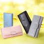 Women's Wallet Large Capacity Luxury Genuine Leather Purse Clutch (blue)
