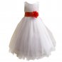 7-8T Flower Girl Dress Princess Kids Pageant Party Dance Birthday Ball Gown