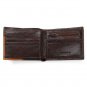 Hui Ma Mens wallet,Leather wallet Leather Slim Front Pocket Wallet (coffee-A)