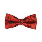 Mr.Van Classic Black Floral Bow Ties Mens Adjustable Pre-tied Formal Tuxedo Blac