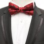 Mr.Van Classic Black Floral Bow Ties Mens Adjustable Pre-tied Formal Tuxedo Blac