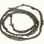 Brown Leather Cord Gun Metal Grey Colour Metal Beads Wrap Leather Bracelet Wrist