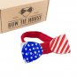 Bow Tie House Patriotic bow tie 4th of July - US flag painted on wood Medium
