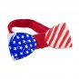 Bow Tie House Patriotic bow tie 4th of July - US flag painted on wood Medium