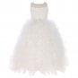 White 10 Flower Girl Dress Princess Kids Pageant Party Dance Birthday Ball Gown