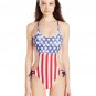 Women's Starry Nation Americana Monokini One Piece Swimsuit, Multi Large
