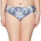 BECCA ETC Women's Plus Size Naples Hipster Bikini Bottom, Multi, 2X