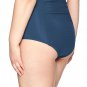 BECCA ETC Women's Plus Size Color Splash High Waist Bikini Bottom, Indigo, 0X