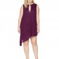 BECCA ETC Women's Plus Size Breezy Basics Keyhole Dress Cover up, RSN, 2X