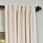Exclusive Fabrics Signature Ivory Velvet Blackout Curtain Panel
