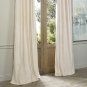 Exclusive Fabrics Signature Ivory Velvet Blackout Curtain Panel