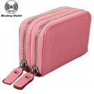 Genuine Leather Wallet Latest Credit Card Safe Holder/Case/ Small Purses Pink