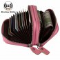 Genuine Leather Wallet Latest Credit Card Safe Holder/Case/ Small Purses Pink