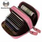 Genuine Leather Wallet Latest Credit Card Safe Holder/Case/ Small Purses Pink