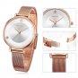 MAMONA Women's Mesh Band Watch Rose Gold Stainless Steel Adjustable Strap L3883R