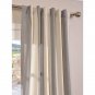 Set 2 Grey Linen Curtains Long Panels Drapes 84-120 inch