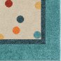 Carolina Weavers Playroom Collection Dotted Border Teal Area Rug (3'10 x 5'2)