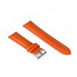 Hand Made Watch Leather Band Strap Orange - Padded and Hand Stitched Strap - 22m