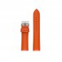 Hand Made Watch Leather Band Strap Orange - Padded and Hand Stitched Strap - 22m