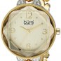 Women's Classic Watch Blue Leather Strap Swarovski Crystal Gold Bracelet 2 pcs