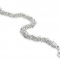 Sterling Silver Byzantine Bracelet -Diamond Cut 7.5"