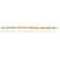 SilverLuxe 18 kt Gold Over Sterling Silver Hugs and Kisses XOXO Bracelet Tricolo